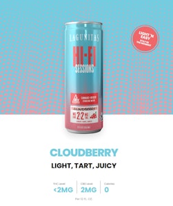 HI-FI SESSIONS CLOUDBERRY 2:2 SPARKLING WATER  8MG 4/PK