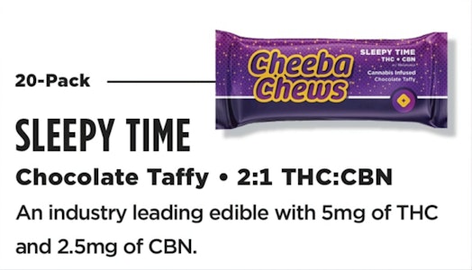 SLEEPYTIME 2:1 THC:CBN CHOCOLATE TAFFY 100MG